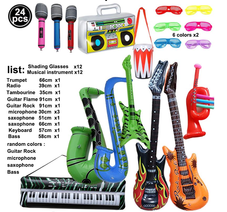 24 Piece Party inflatable set with shutter shades