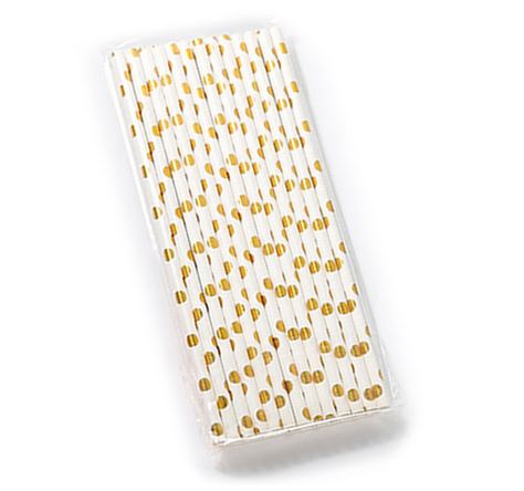 86 Piece Gold Dot Pattern Disposable Tableware